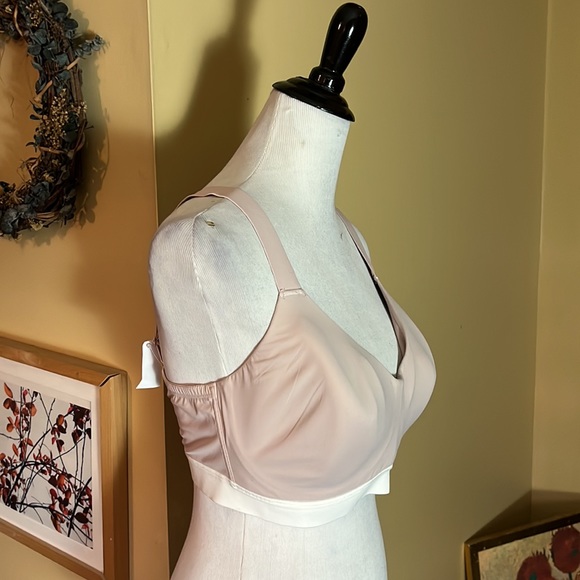 NATORI Sports Bra Size 38DDD Blush & Ivory Back close Adjustable $79 NEW - Picture 6 of 14